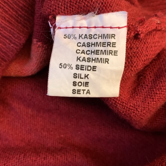 Cashmere/silk 1/4 zip M/L - Picture 4 of 5